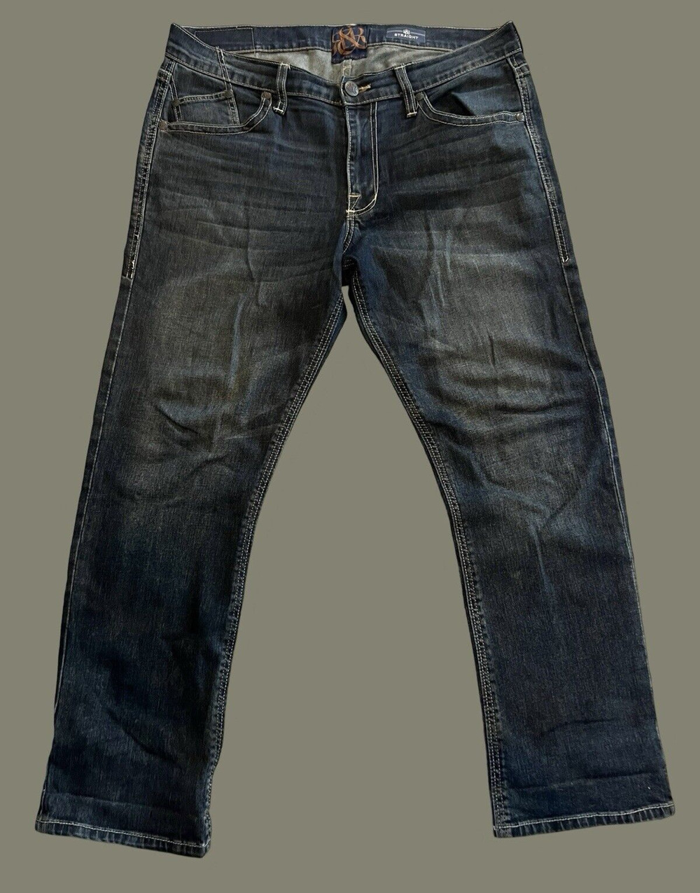ROCK & REPUBLIC Neil Jeans, Relaxed, Straight, Dark Wash| Men's Size: 34x30